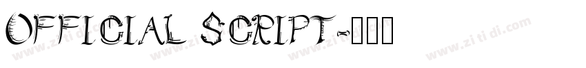 OFFICIAL SCRIPT字体转换